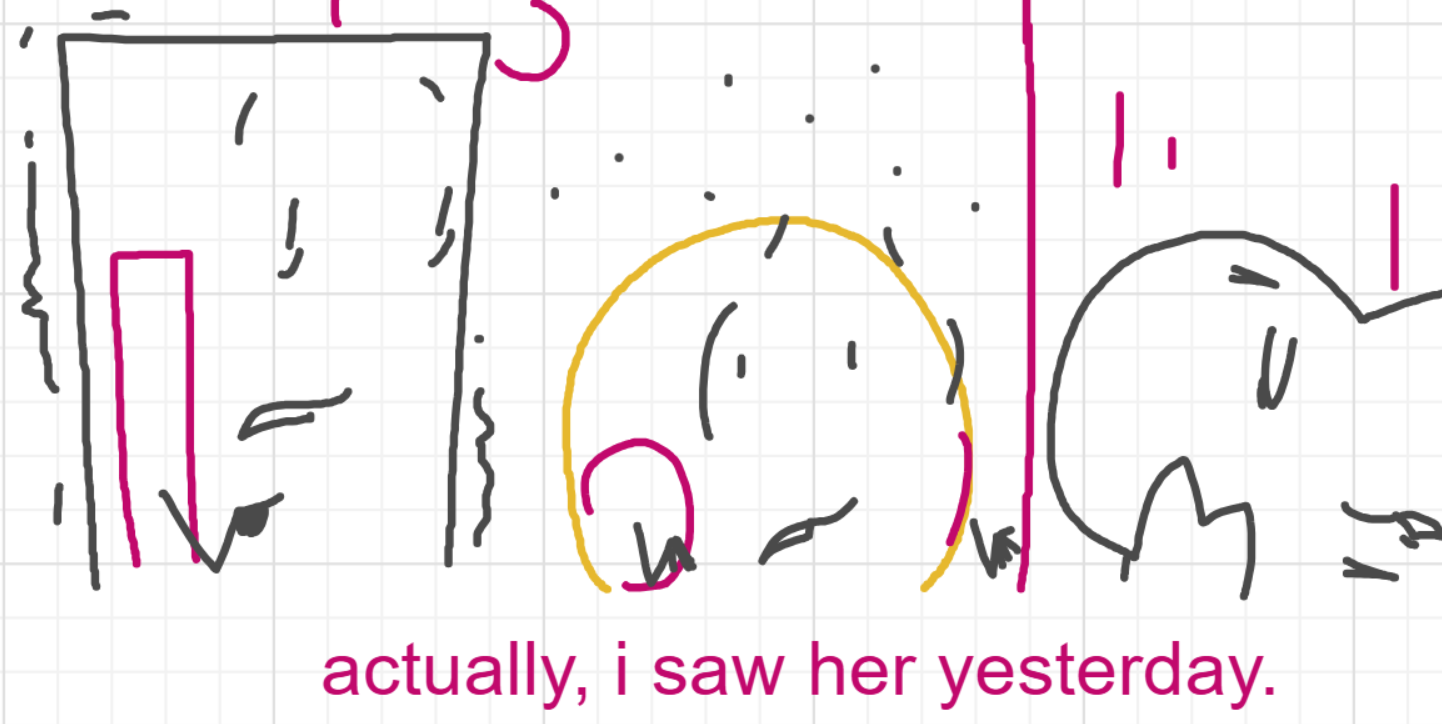 A panel from I've Been Everywhere, Man, episode nine of the Board Boards object show by Furretwalk/WalkingFurret.